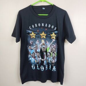 FAF Federacion Argentina De Football 2022 World Cup Coronados De Gloria Tee M